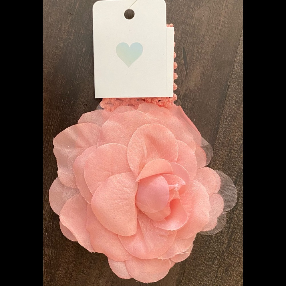 Toddler Kid One Size Pink Flower Headband NEW